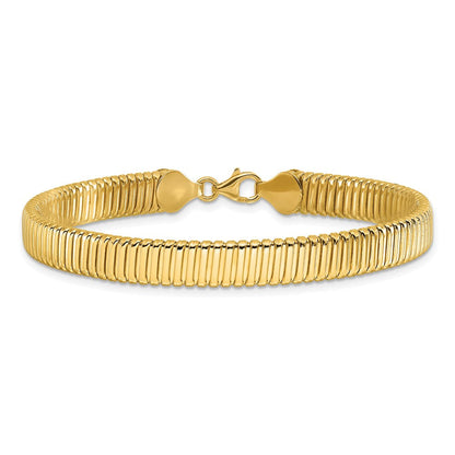14K Gelbgold Poliert Ridged Armband