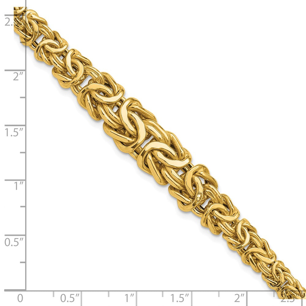14K Gelbgold Poliert Byzantiner Abgestuft Gliederarmband
