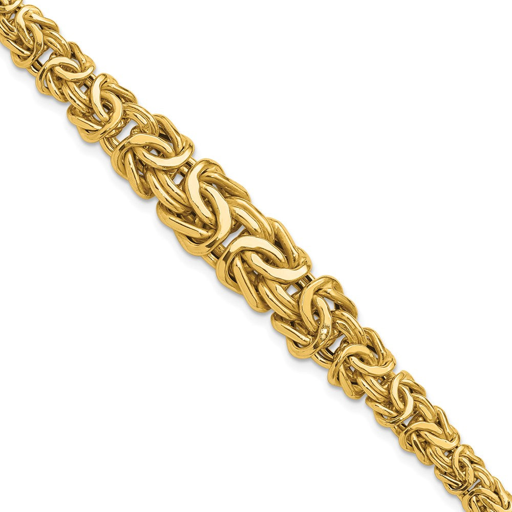 14K Gelbgold Poliert Byzantiner Abgestuft Gliederarmband