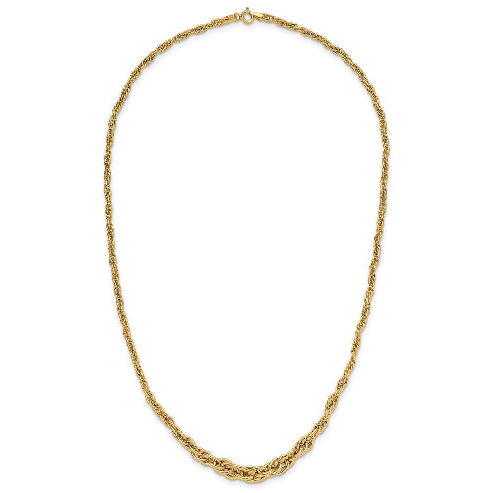 14K Gelbgold Poliert Abgestuft Fantasieglieder Halskette
