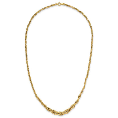 14K Gelbgold Poliert Abgestuft Fantasieglieder Halskette