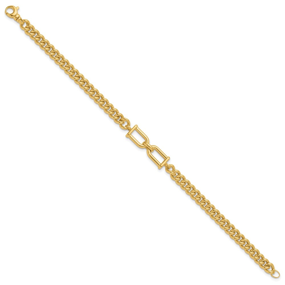 14K Gelbgold Poliert Fantasieglieder Armband