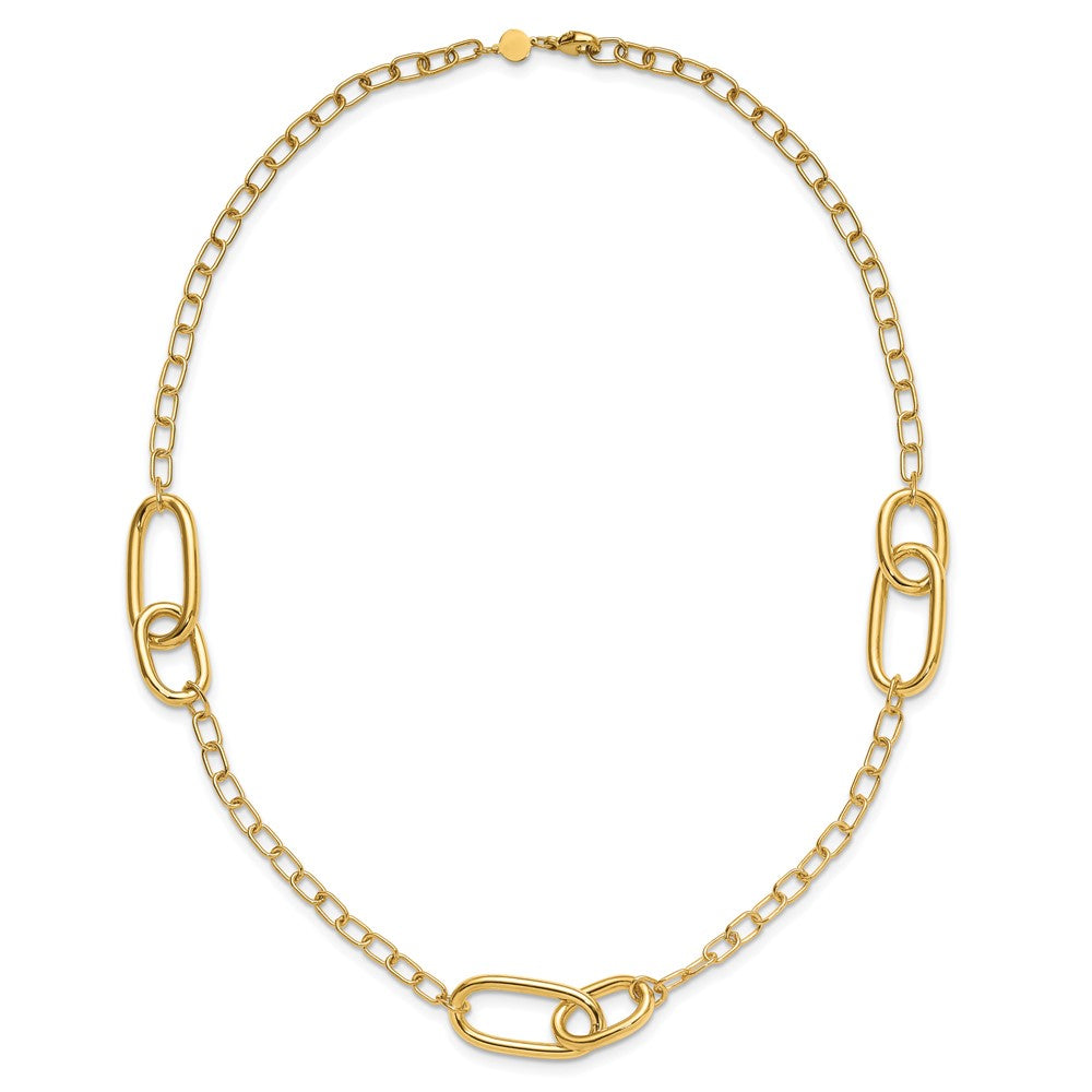 14K Gelbgold Poliert Fantasieglieder Halskette