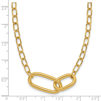14K Gelbgold Poliert Fantasieglieder Halskette