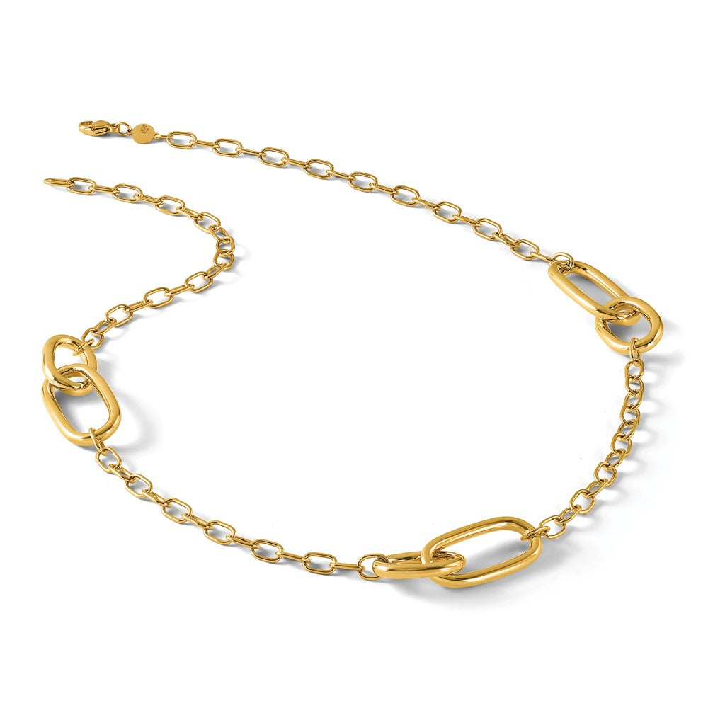 14K Gelbgold Poliert Fantasieglieder Halskette