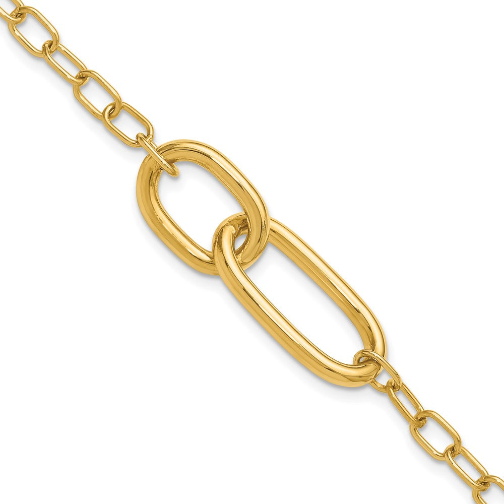 14K Gelbgold Poliert Fantasieglieder Armband