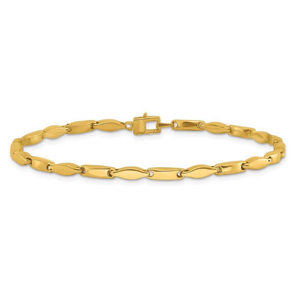 14K Gelbgold Poliert Fantasieglieder Armband