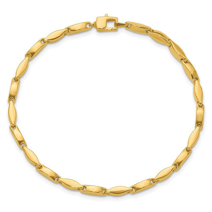 14K Gelbgold Poliert Fantasieglieder Armband