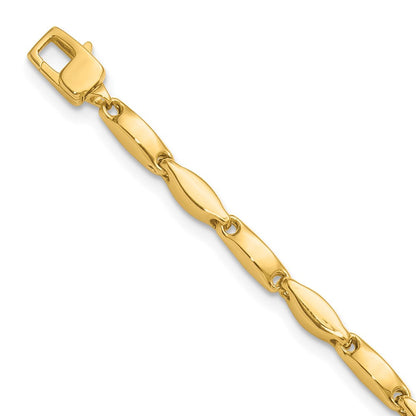 14K Gelbgold Poliert Fantasieglieder Armband