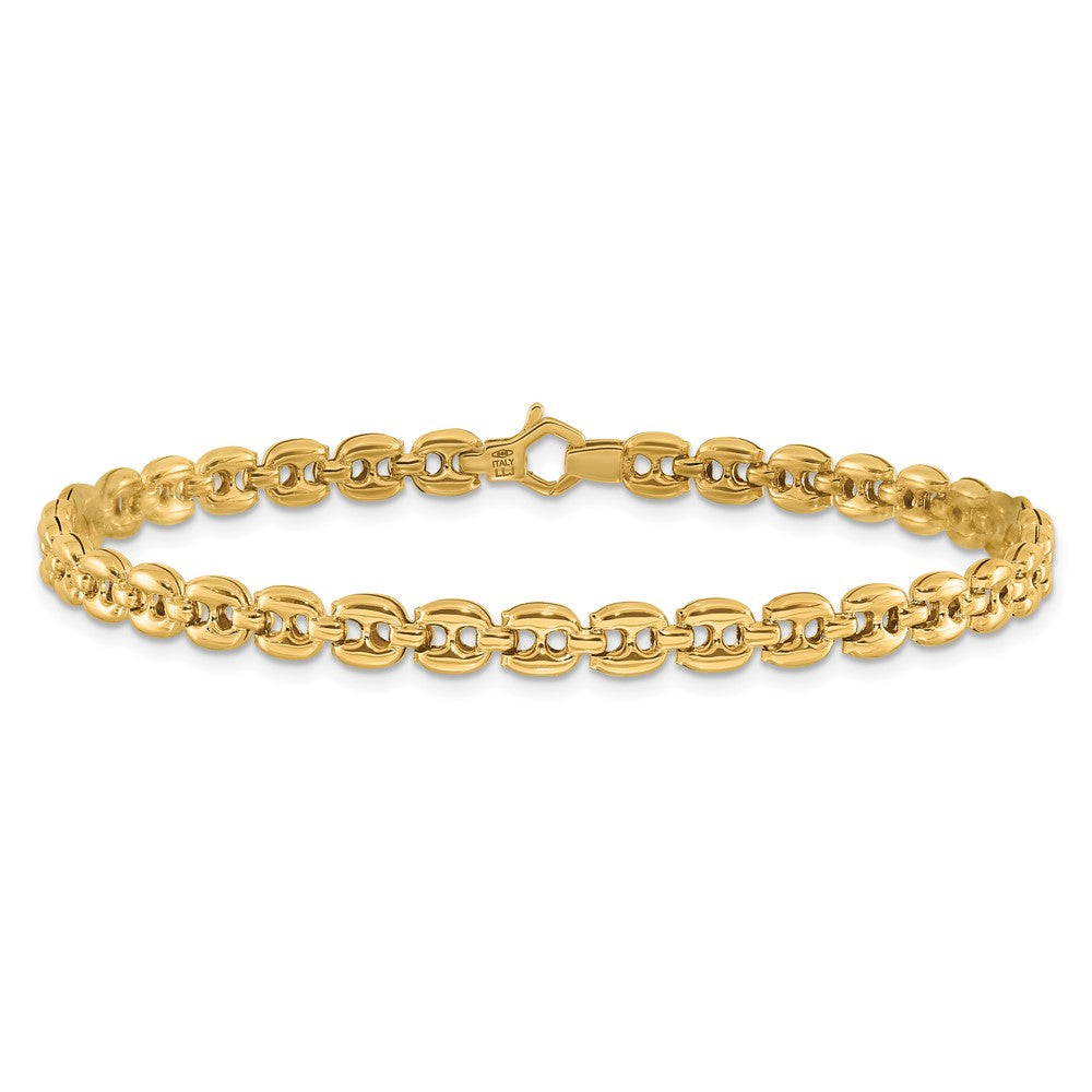14K Gelbgold Poliert Fantasieglieder Armband
