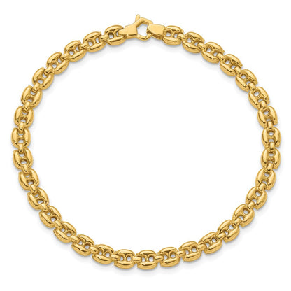 14K Gelbgold Poliert Fantasieglieder Armband