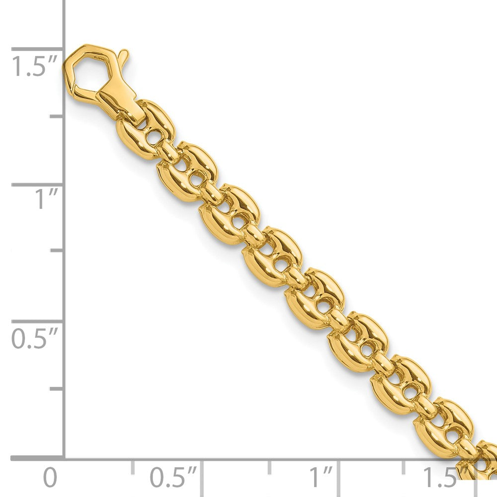 14K Gelbgold Poliert Fantasieglieder Armband