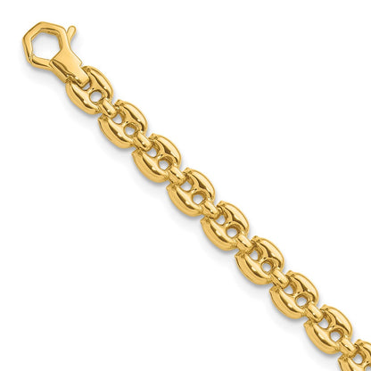 14K Gelbgold Poliert Fantasieglieder Armband