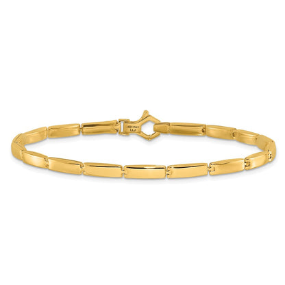14K Gelbgold Poliert Fantasieglieder Armband