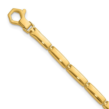 14K Gelbgold Poliert Fantasieglieder Armband