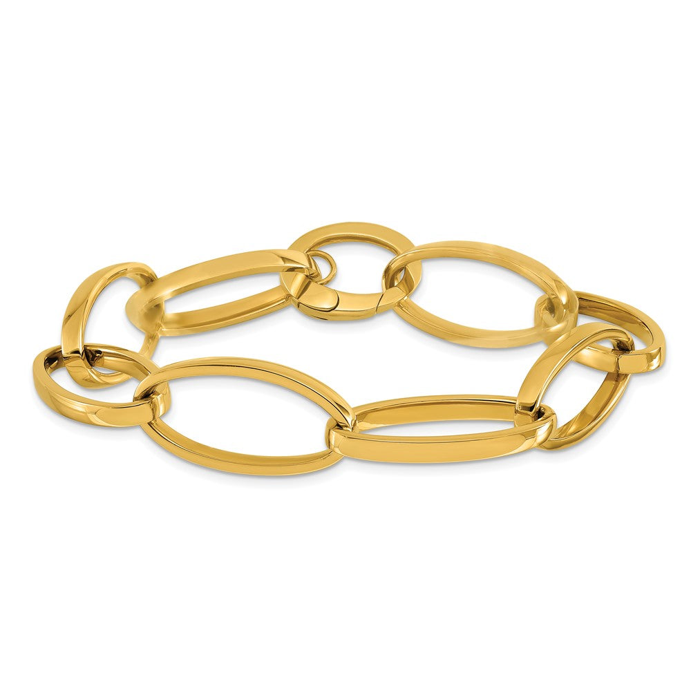 14K Gelbgold Poliert Glieder Armband