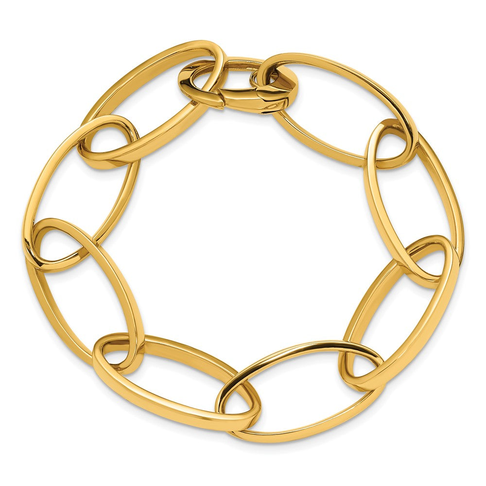 14K Gelbgold Poliert Glieder Armband