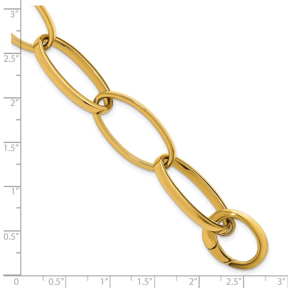 14K Gelbgold Poliert Glieder Armband