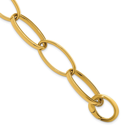 14K Gelbgold Poliert Glieder Armband