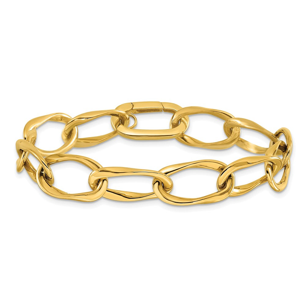 14K Gelbgold Poliert Glieder Armband