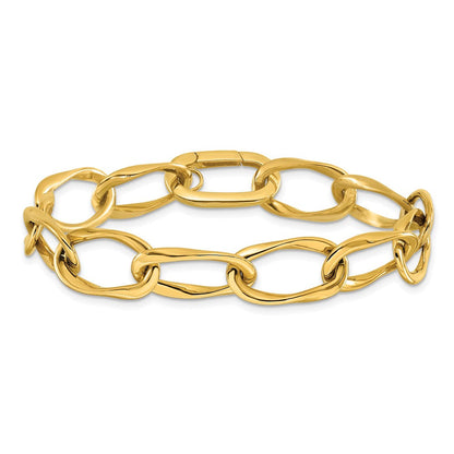 14K Gelbgold Poliert Glieder Armband