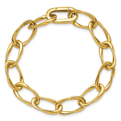 14K Gelbgold Poliert Glieder Armband