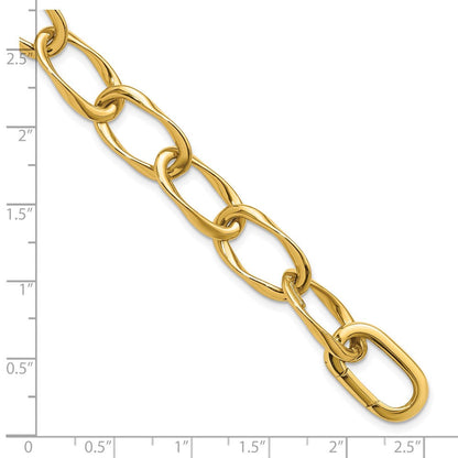 14K Gelbgold Poliert Glieder Armband