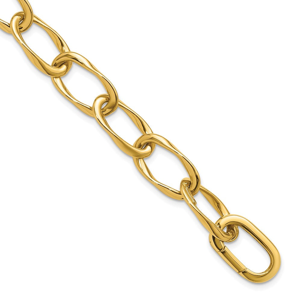 14K Gelbgold Poliert Glieder Armband