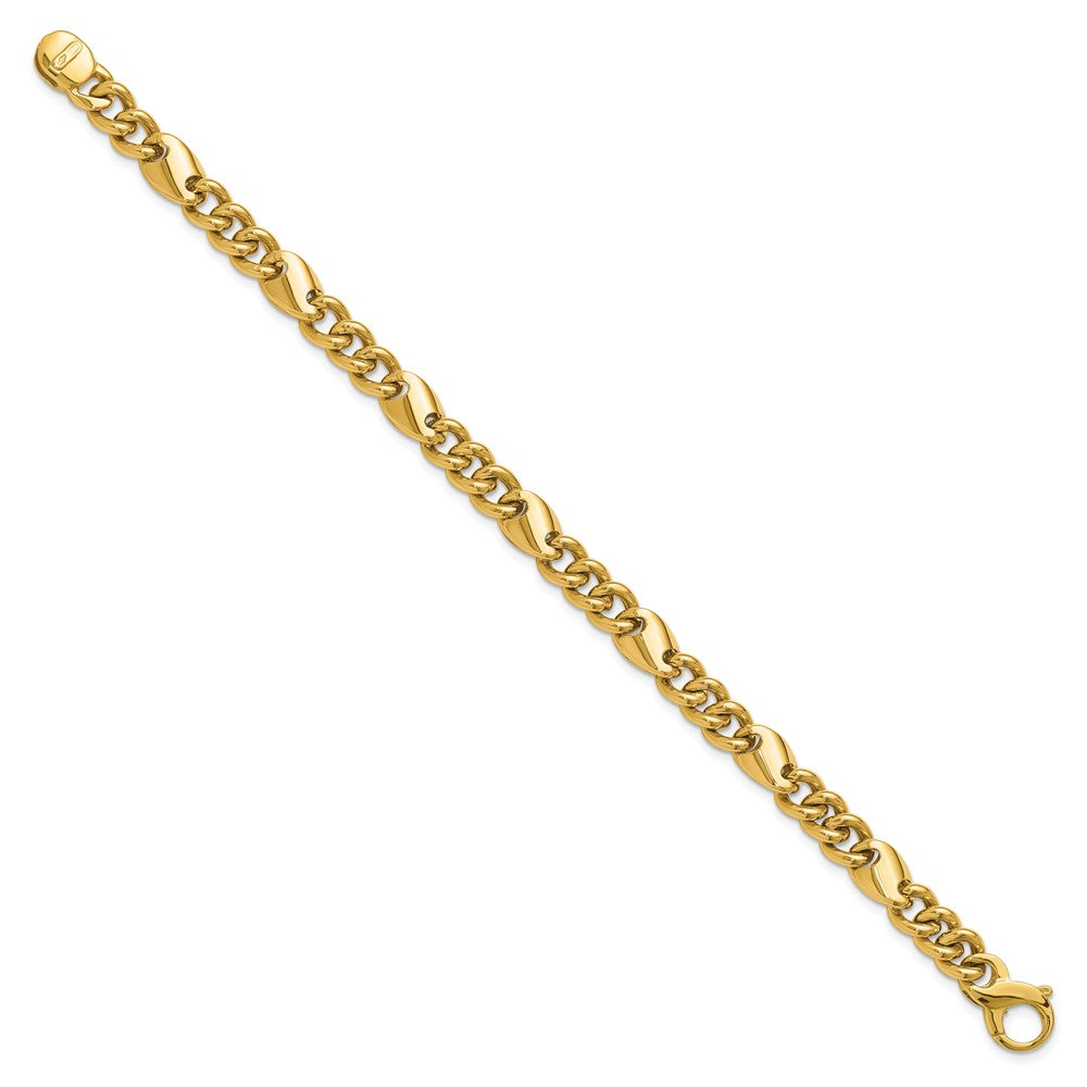 14K Gelbgold Poliert Fantasieglieder Armband