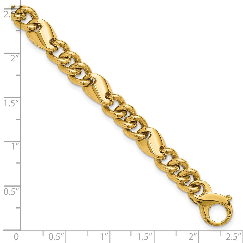 14K Gelbgold Poliert Fantasieglieder Armband