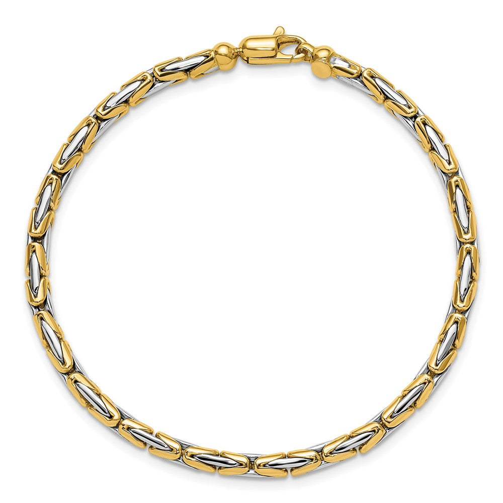 14K Bicolor Poliert Fantasieglieder Armband