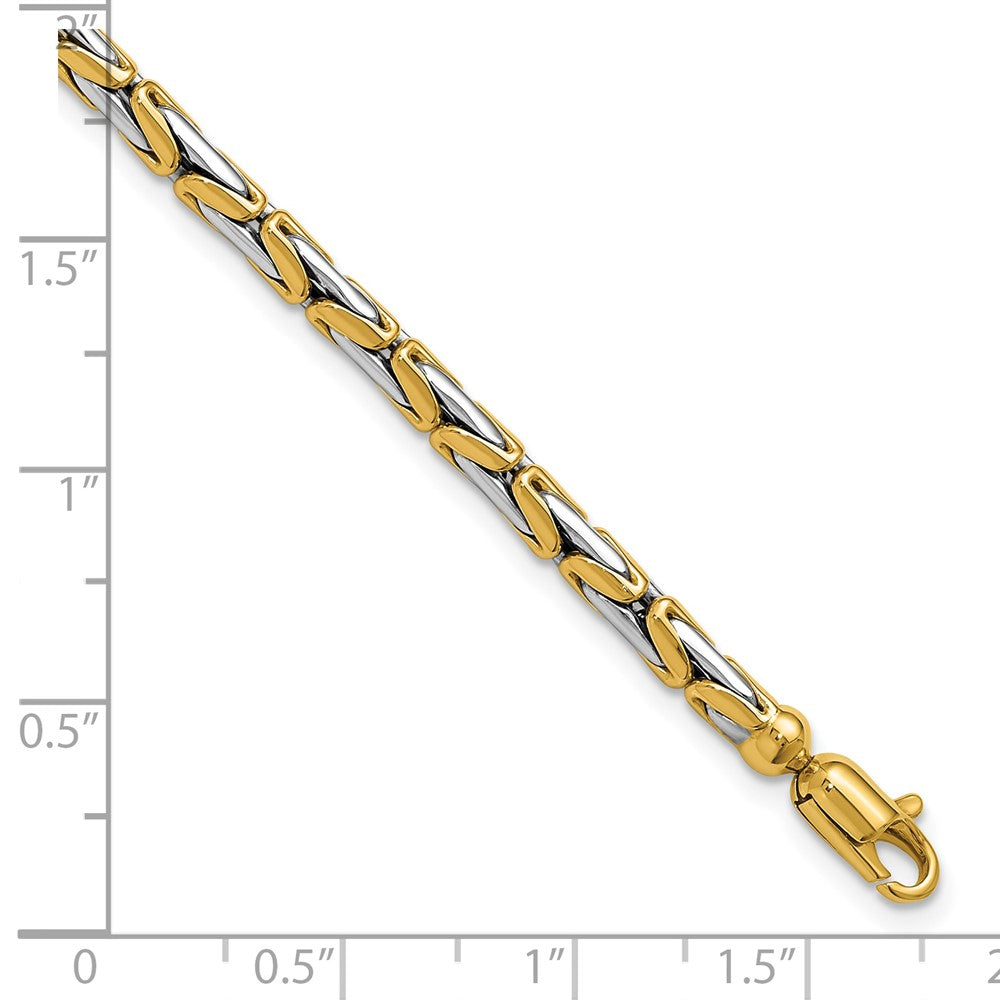 14K Bicolor Poliert Fantasieglieder Armband