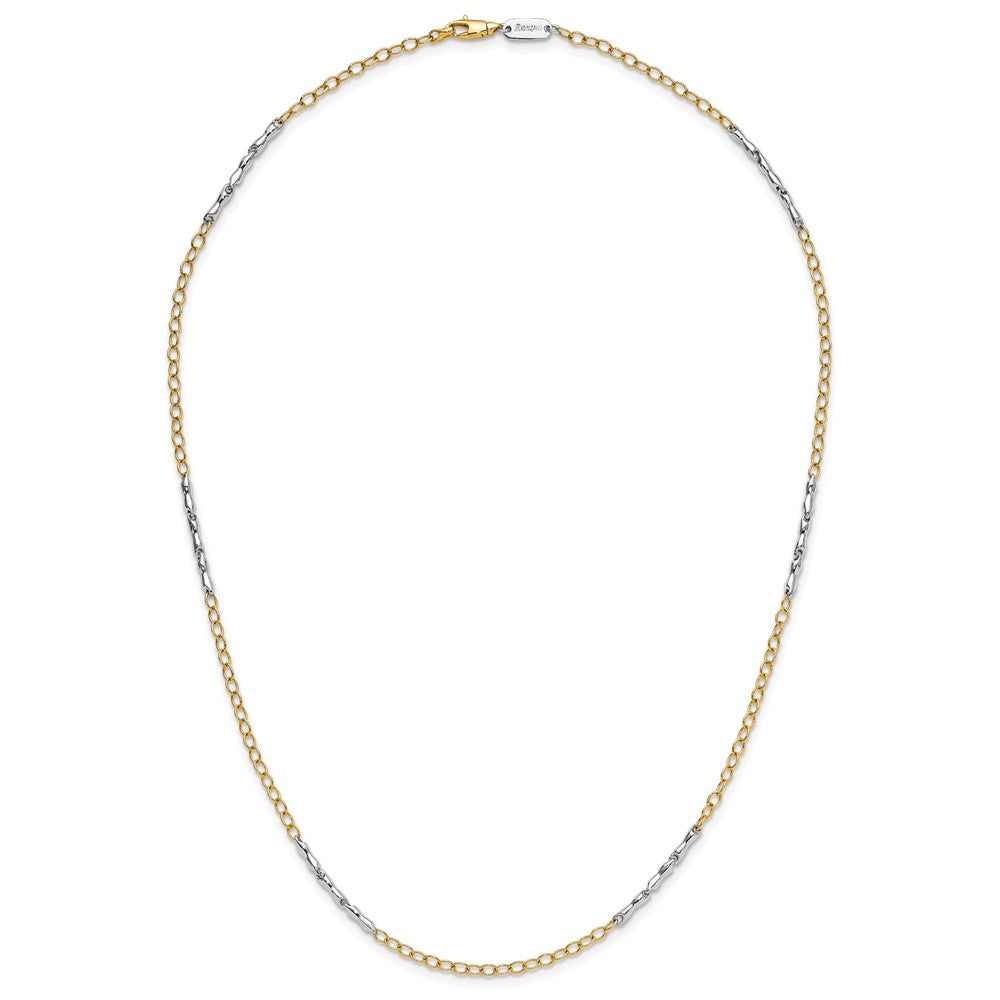 14K Bicolor Poliert Fantasieglieder Halskette