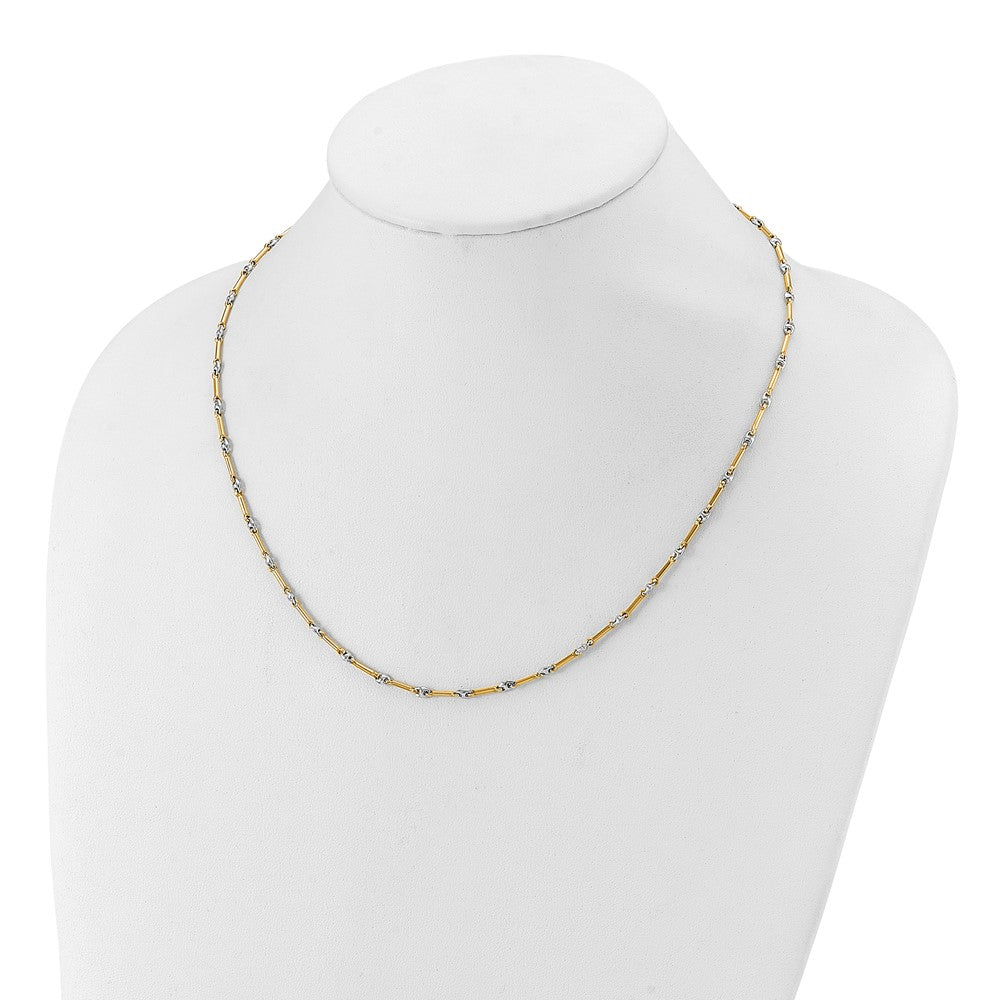 14K Bicolor Poliert Fantasieglieder Halskette