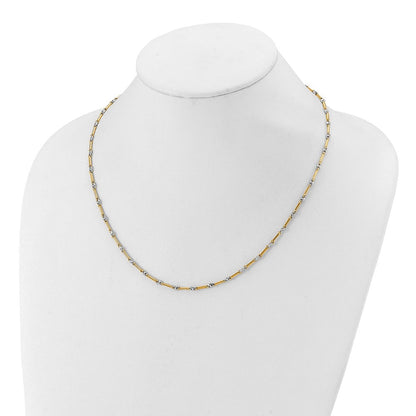 14K Bicolor Poliert Fantasieglieder Halskette