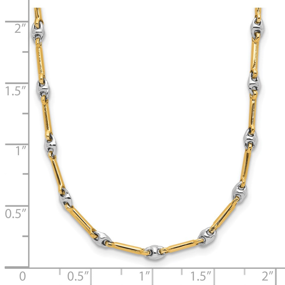 14K Bicolor Poliert Fantasieglieder Halskette