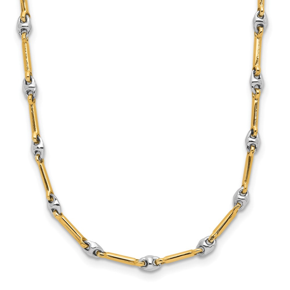 14K Bicolor Poliert Fantasieglieder Halskette