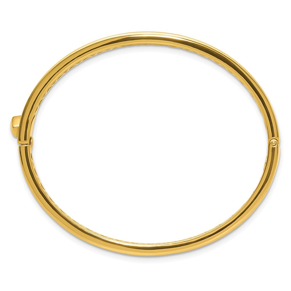 14K Gelbgold Poliert Klappbar Armreif