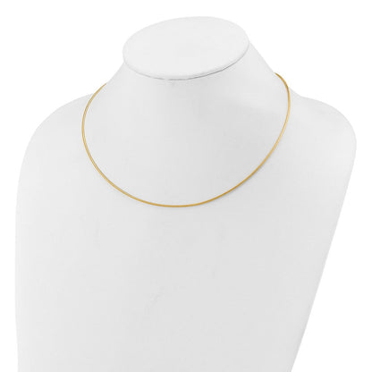 14K Bicolor Poliert Wendbar mit 2 Zoll Verlängerung. Halskette