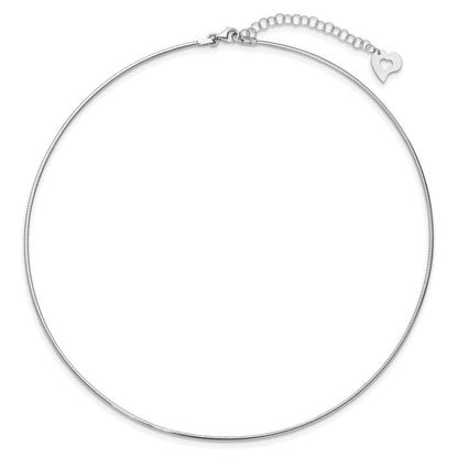 14K Bicolor Poliert Wendbar mit 2 Zoll Verlängerung. Halskette