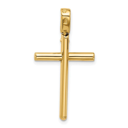 14K Gelbgold Poliert Kreuz Anhänger