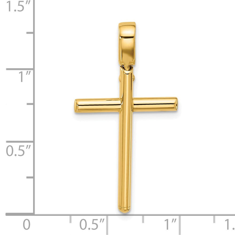 14K Gelbgold Poliert Kreuz Anhänger
