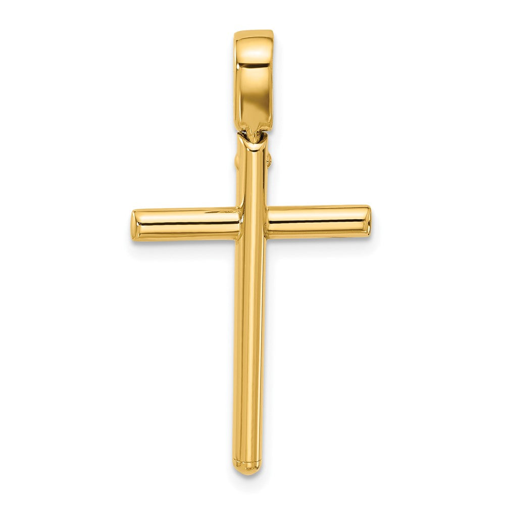 14K Gelbgold Poliert Kreuz Anhänger