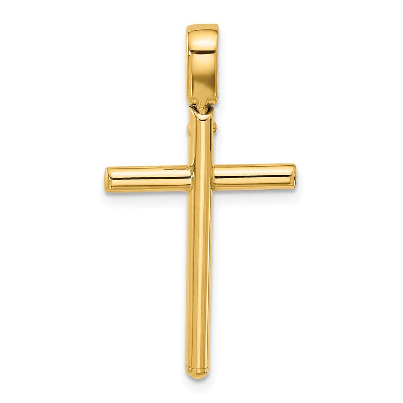 14K Gelbgold Poliert Kreuz Anhänger
