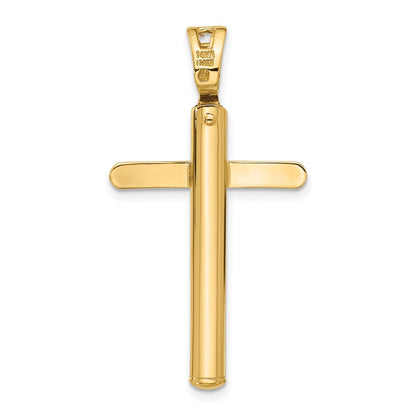 14K Gelbgold Poliert Kreuz Anhänger