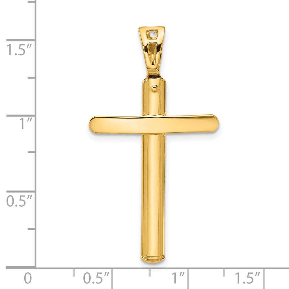 14K Gelbgold Poliert Kreuz Anhänger