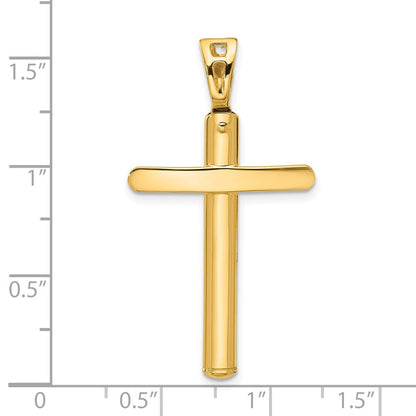 14K Gelbgold Poliert Kreuz Anhänger