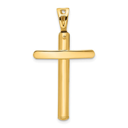 14K Gelbgold Poliert Kreuz Anhänger