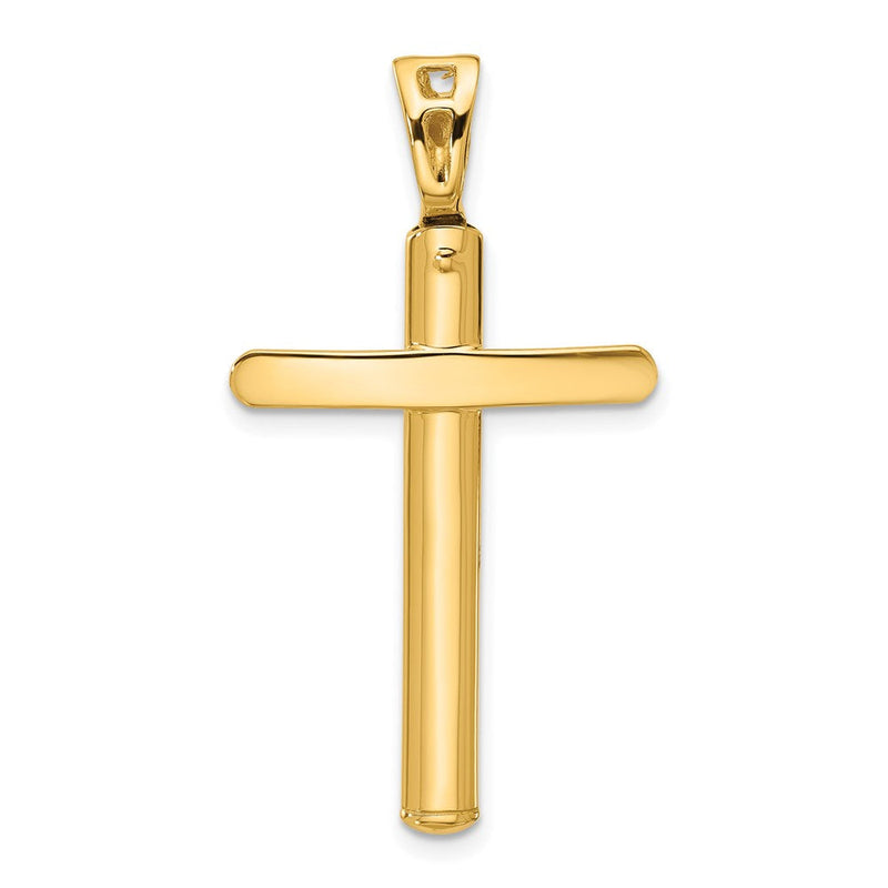 14K Gelbgold Poliert Kreuz Anhänger