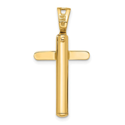 14K Gelbgold Poliert Kreuz Anhänger